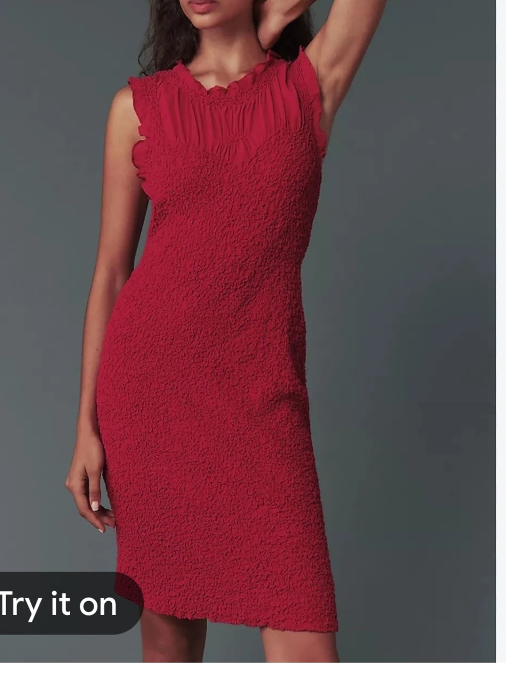Anthropologie dress Ruched Sleeveless Mini Dress medium NWT